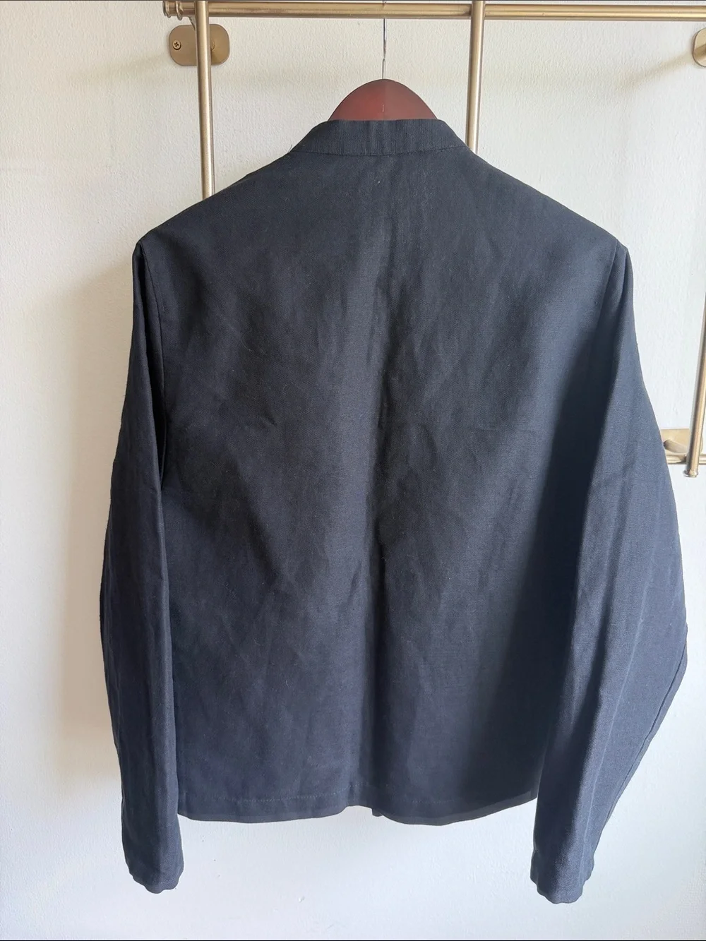 ๐SALE๐ ZARA ๐ SINGLE BUTTON LINEN BLAZER ๐ BLACK ๐ LRG / 42R - Picture 11 of 11